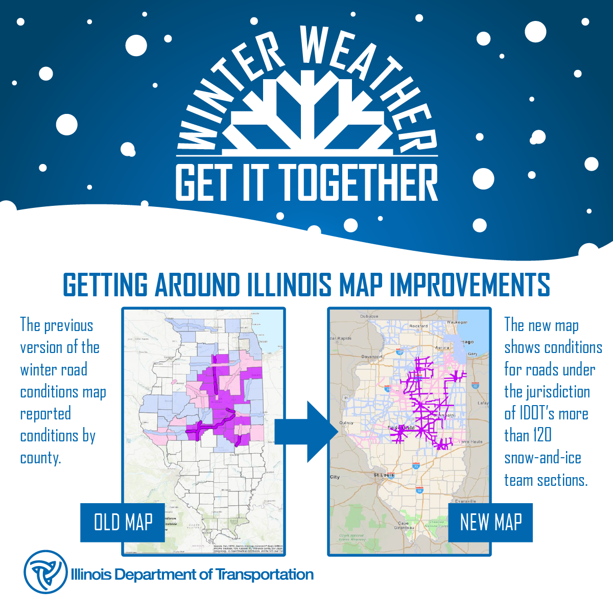 24148 IDOT New Getting Around Illinois Road Conditions Map Graphic